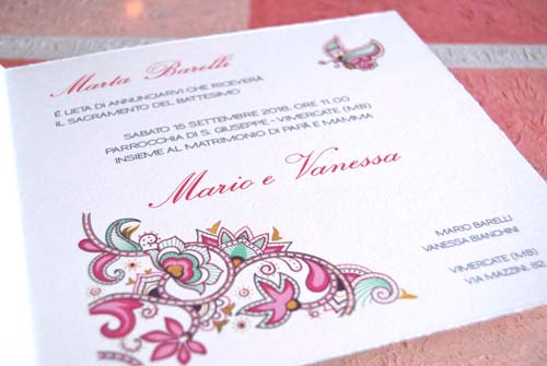 Wedding card 'Tenerezza', detail