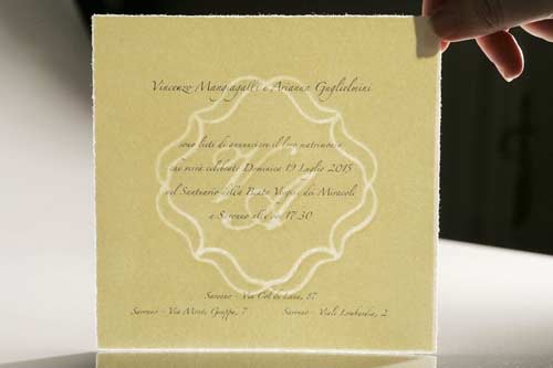 Wedding invitation with watermark model 'D', backlit 