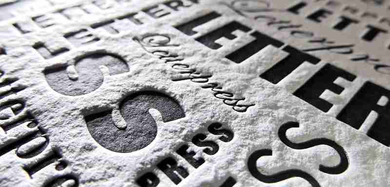 Letterpress on our specialty handmade paper
