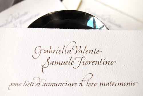 Dettaglio dello stile Italico e della superficie della nostra carta
